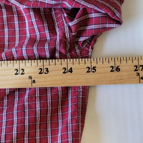 US Expedition Men's Long Sleeve Button Down Shirt Red Plaid Flannel XL Cotton - Picture 6 of 11